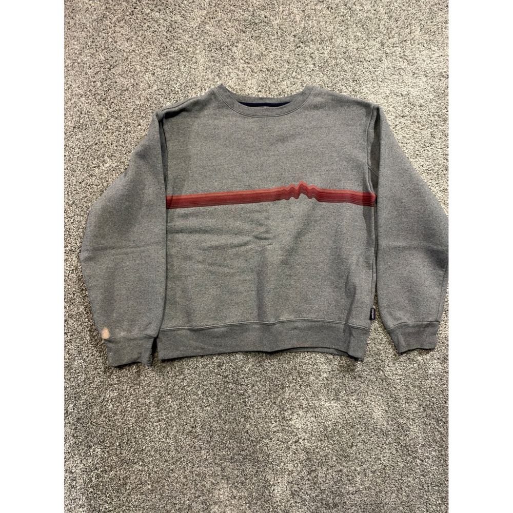 Patagonia Sweatshirt Mens M Grey Uprisal Crew Graphic Recycled Pullover Fleece *